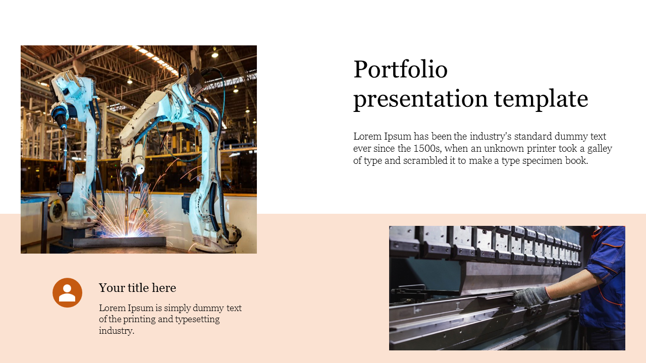 Editable Portfolio Presentation Template Slide Designs